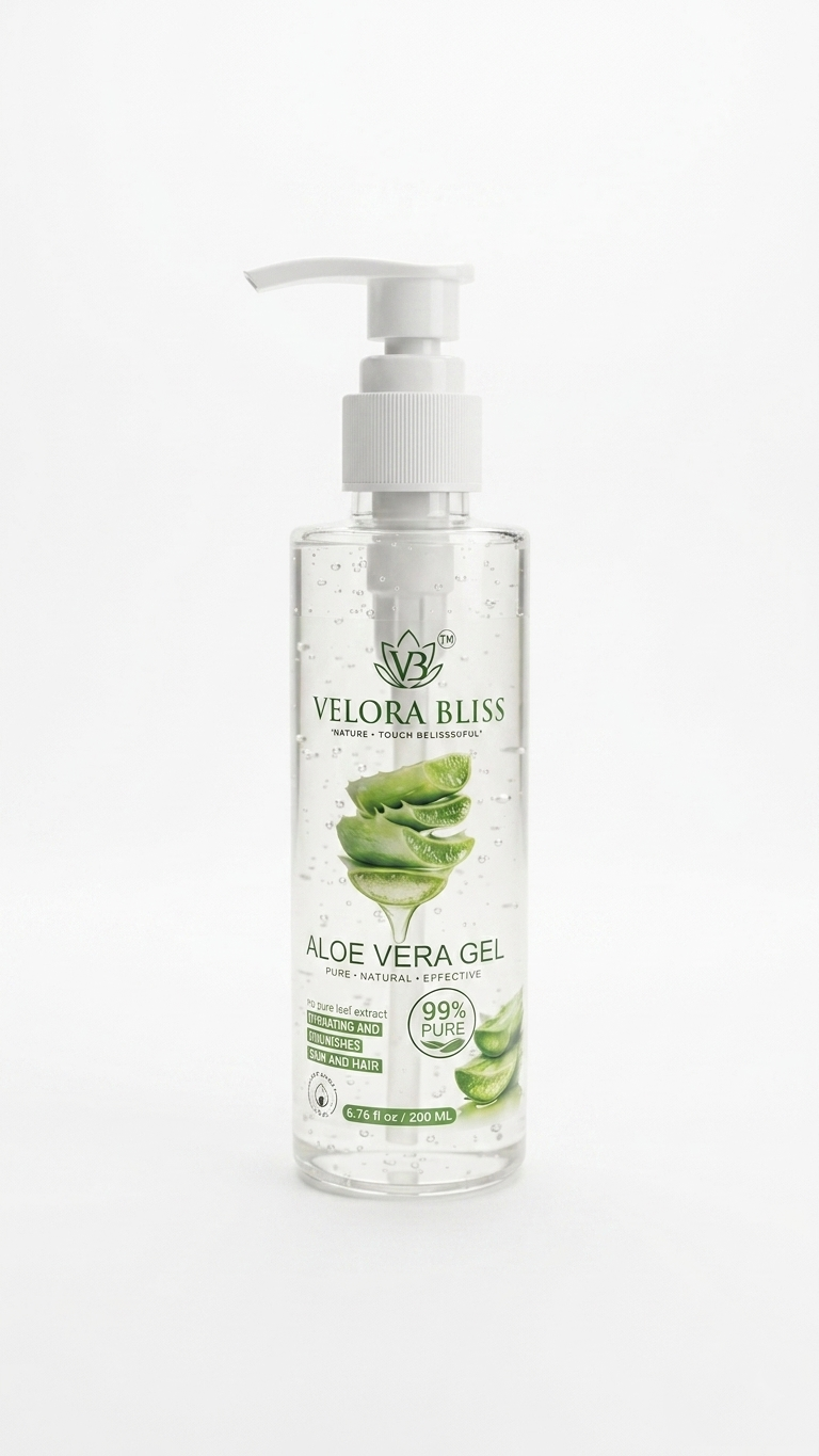 Velora Bliss Real Aloe Vera Gel (200ml Pump Bottle)